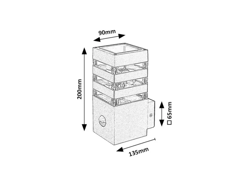 Záhradné svietidlo Rabalux 77025 12W E27 230V IP44,senzor